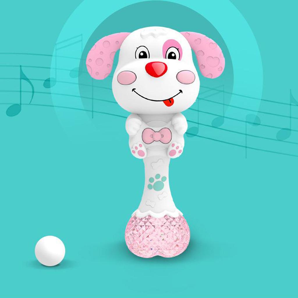 Baby Rattle Teether with Music & Light Spin Rattle for 3 - 12 Month Newborns Infant - Advanced manufacturing technology, high reliability
