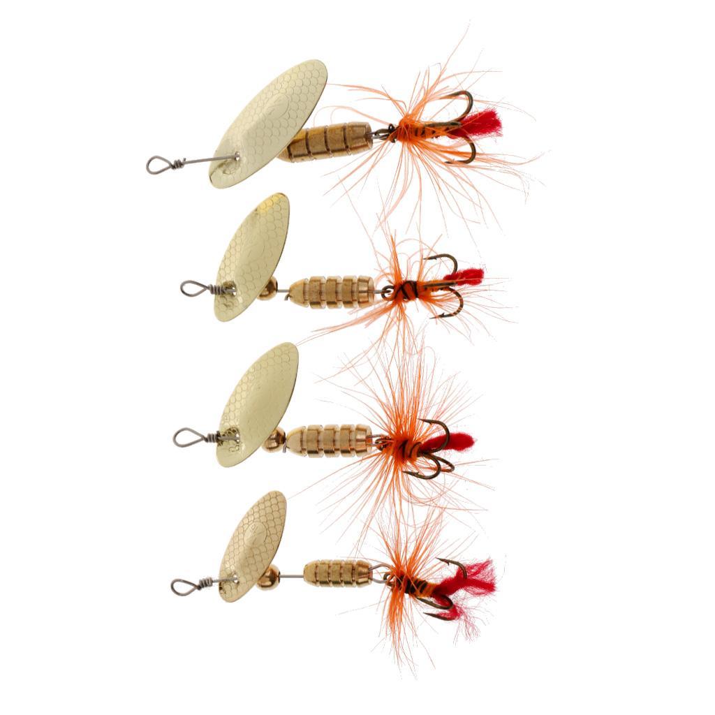 Spinner Spoon Bait Spinners Hard Bionic Bait Metal Sequins with Treble Hook