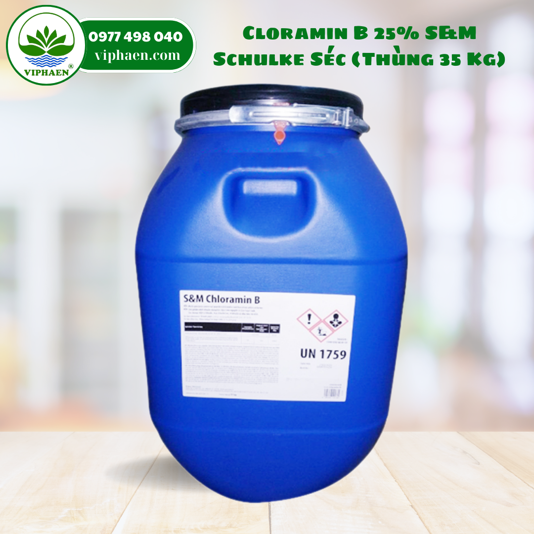 Cloramin B 25% S&amp;M Schulke tiệp khắc (Thùng 35 Kg)