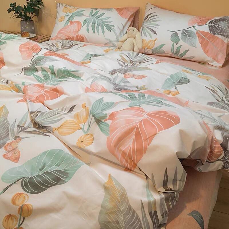 Set Cotton LiVing Cao Cấp Hàng Nhập Khẩu 4 Món BST Hello Summer Lá Khoai
