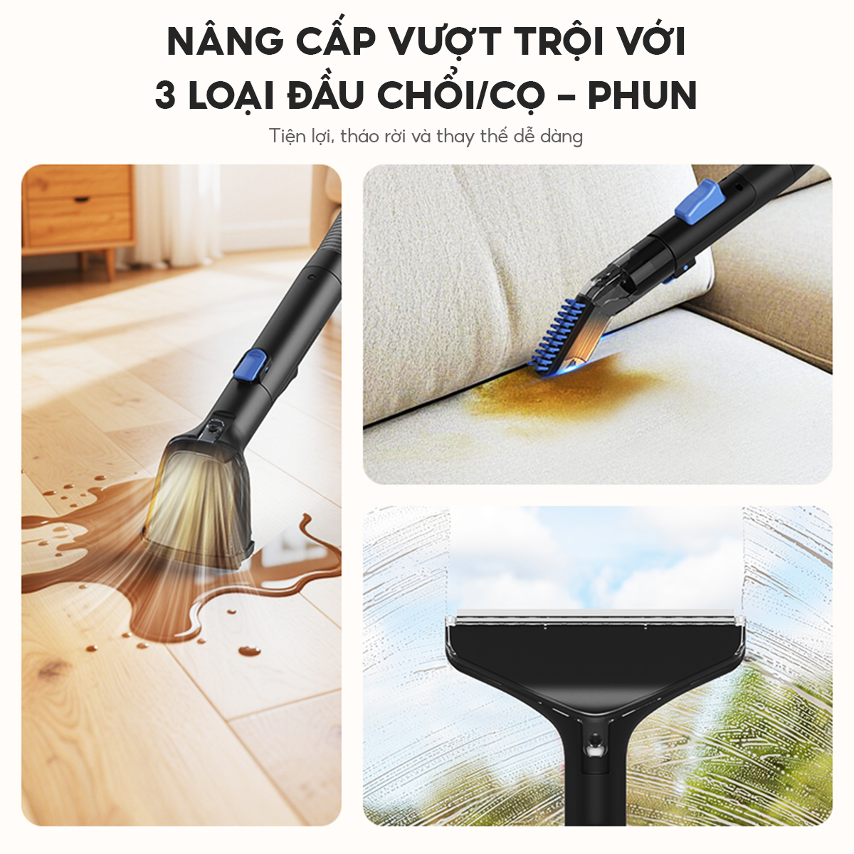 Máy giặt sofa G7 - Dành cho sofa, nệm thảm, cửa kính, lực hút mạnh 14.000PA