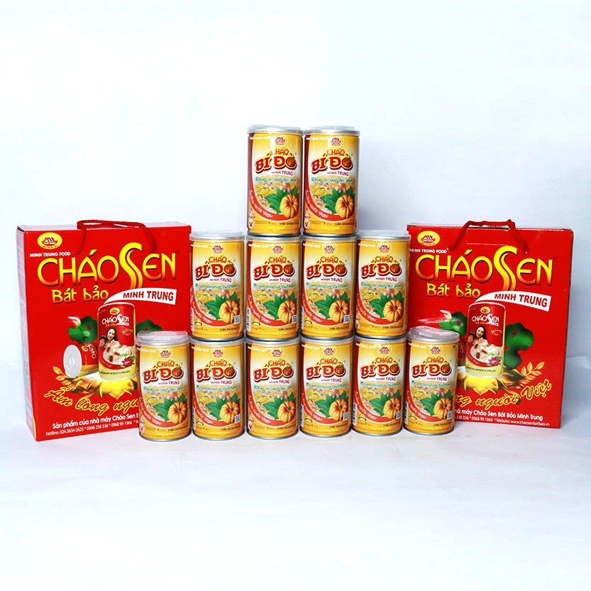 Cháo Bí Đỏ Minh Trung 12 lon