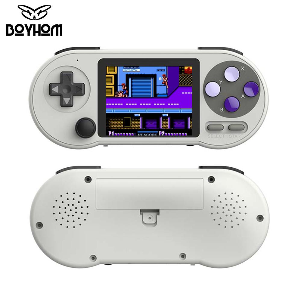 Boyhom 3 inch IPS Handheld Trò chơi điều khiển máy chơi game di động Trò chơi di động SF2000 tích hợp 6000 trò chơi retro Trò chơi hỗ trợ đầu ra AV