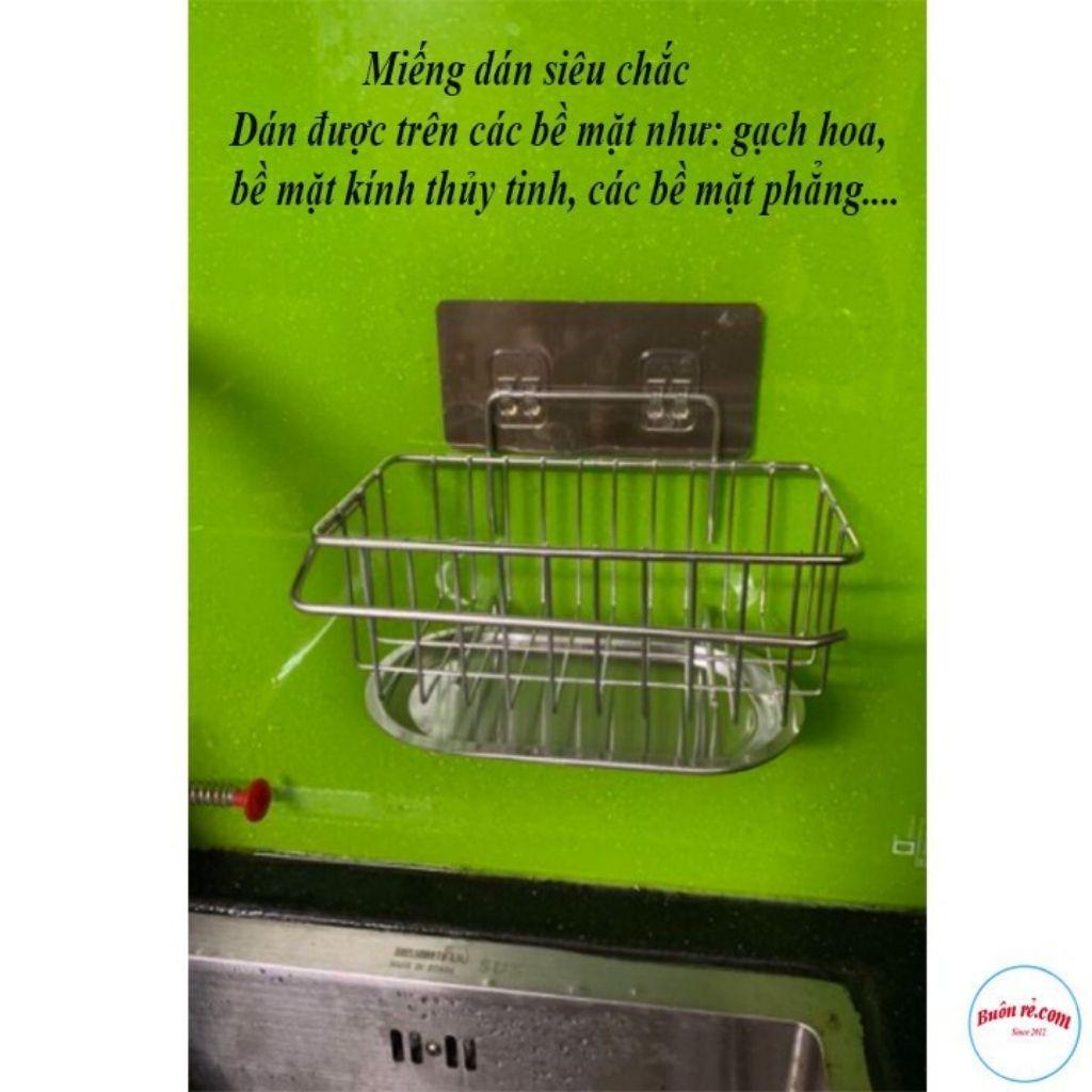 Kệ Inox Dán Tường Sus304- Kệ Inox Để Đồ Rửa Chén Bát, Rửa Bát Có Khay Hứng Nước Cao Cấp - Hàng Loại 1
