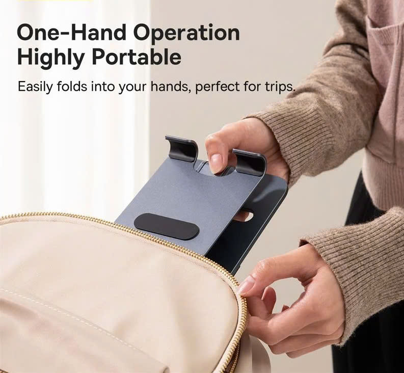 Giá Đỡ Máy Tính Bảng Baseus Desktop Biaxial Foldable Metal Stand Cho iPad Stable Xoay 360° Bằng Kim Loại Có Thể Gập Lại - hàng chính hãng