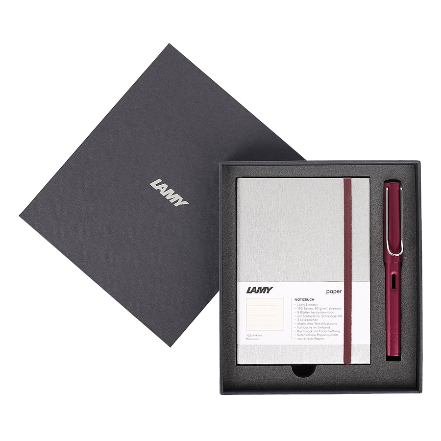 Gift Set Lamy Notebook A6 Softcover Grey + Lamy Al-Star Purple - GSA6-Al0012