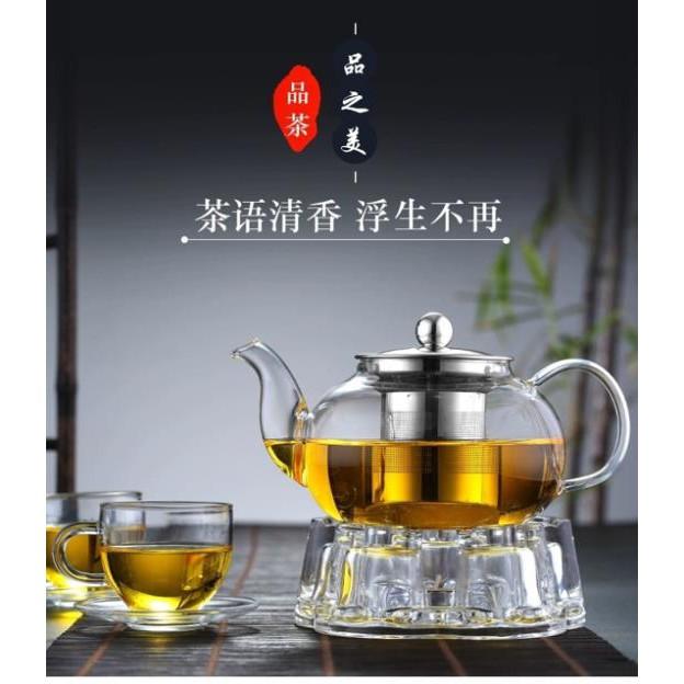 Set ấm chén thuỷ tinh