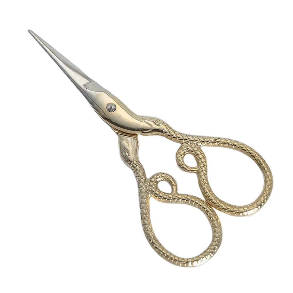 Vintage Snake Shape Sewing Scissors Trimming Dressmaking Shears Cross Stitch Stainless Steel Tailor Scissors for Sewing Embroidery Fabric