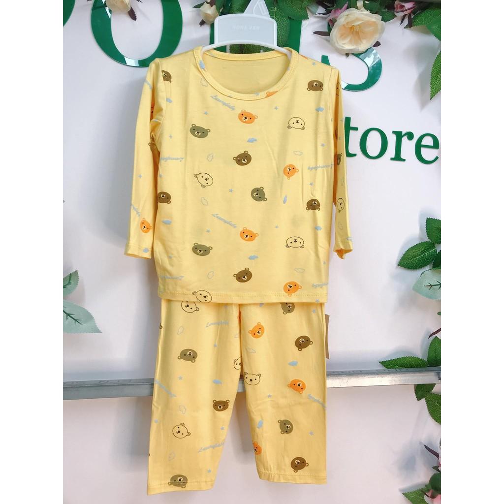 Bộ dài tay lưng thấp cotton thun lạnh Peekaboo cho bé 9-17kg