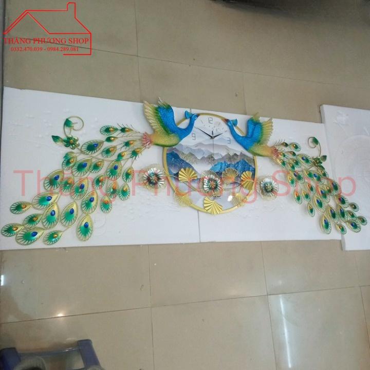 Đồng Hồ Treo Tường Trang Trí Chim Công Uyên Ương TP-066-1