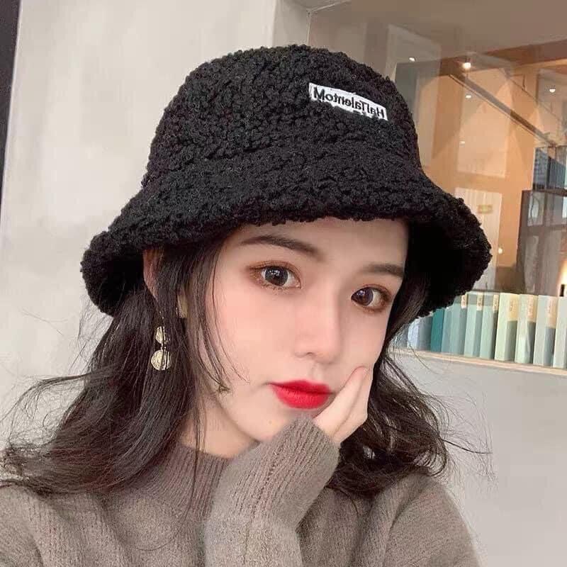 Mũ Len Lông Cừu Hot Trend phong cách HÀN QUỐC, Chất Liệu Vải Mềm Mại