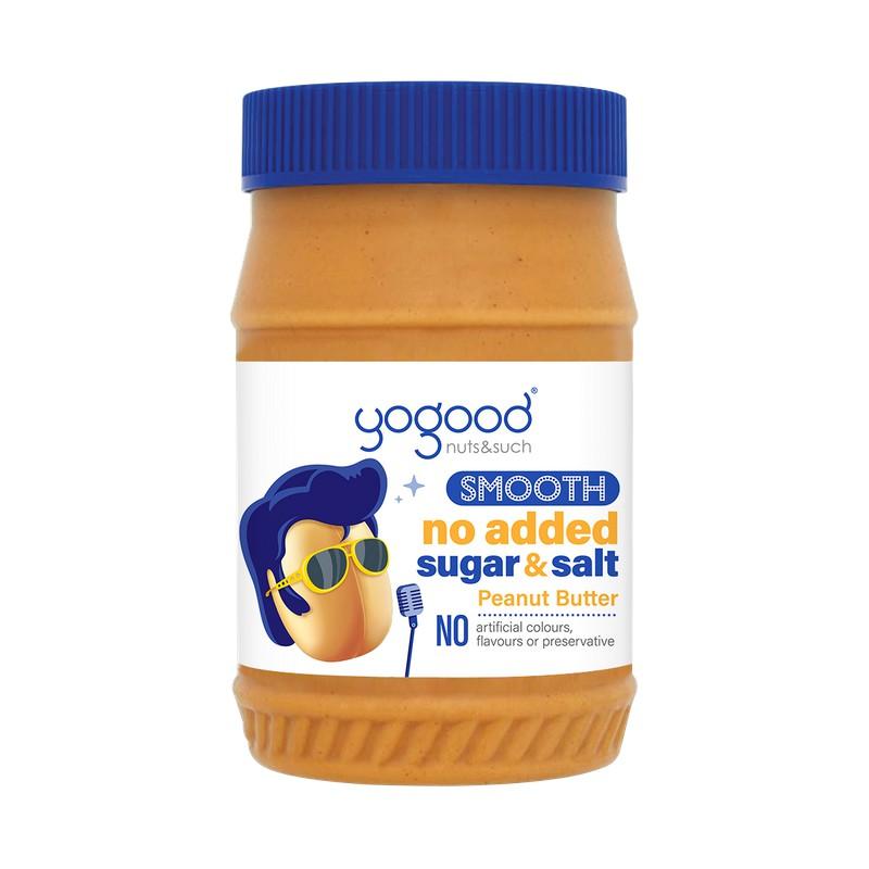 Bơ đậu phộng không đường mịn Yogood - Yogood Smooth Peanut Butter NO ADDED SUGAR - Hộp 453g