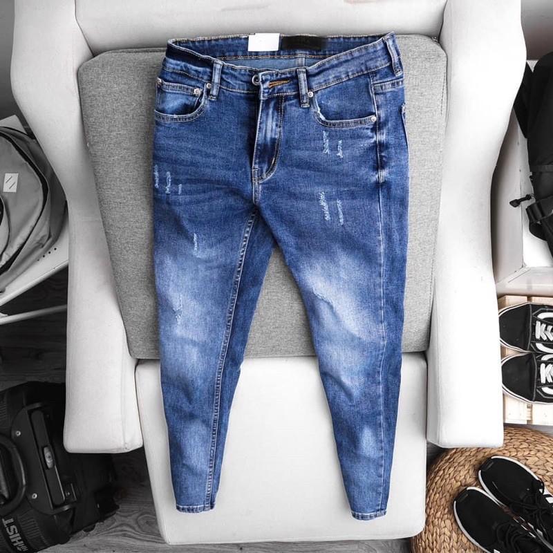 Quần jean VNXK ống ôm hàng xuất dư- jean co giãn
