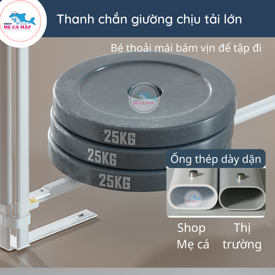 Thanh chắn giường ProA2 NEW 2022, nâng hạ 1 bên cao 103cm màu Vàng