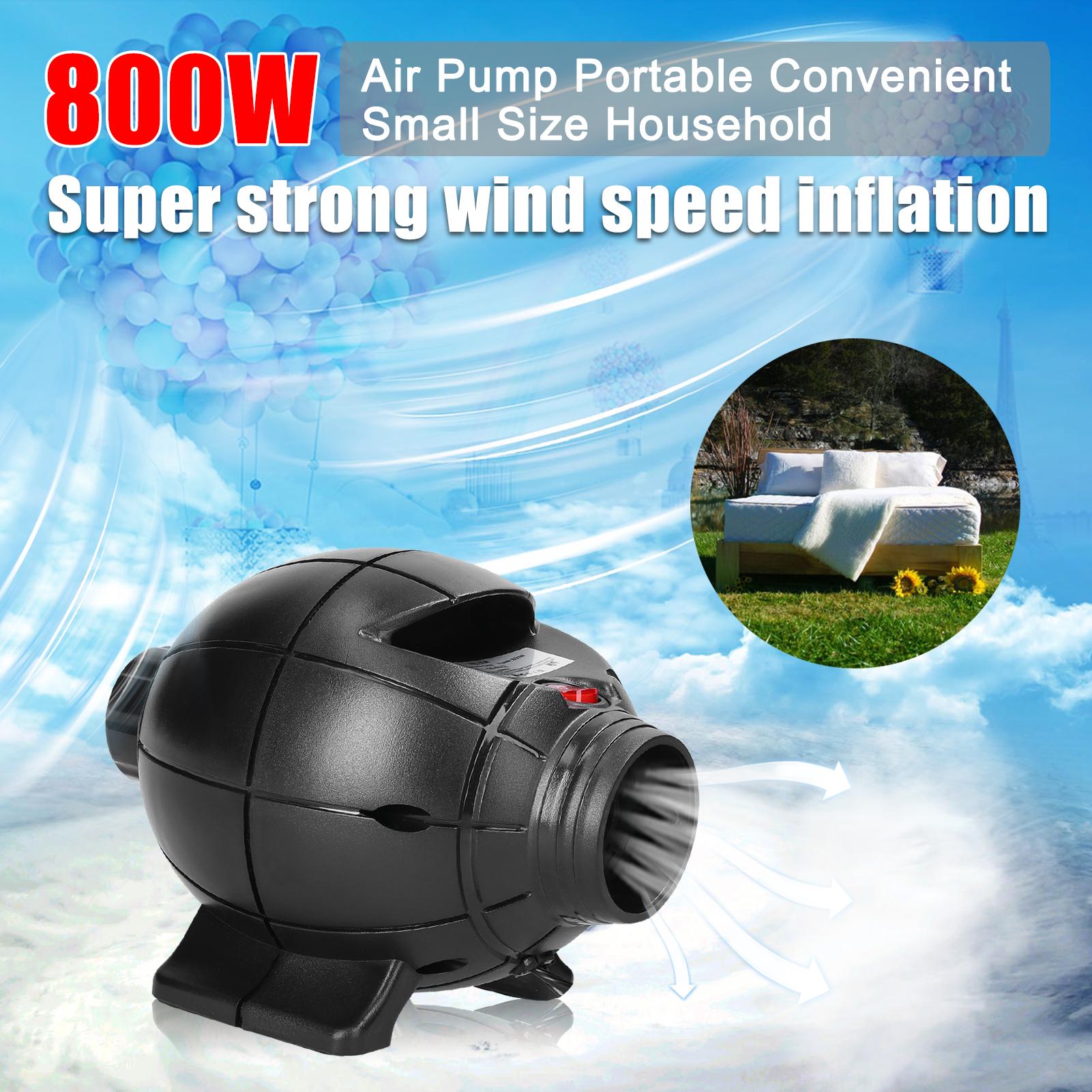 800W Air Pump Portable Convenient Small Size Household Camping Inflate Tool Air Bed Air Mat Air Inflation Tool Quick Safety Inflator