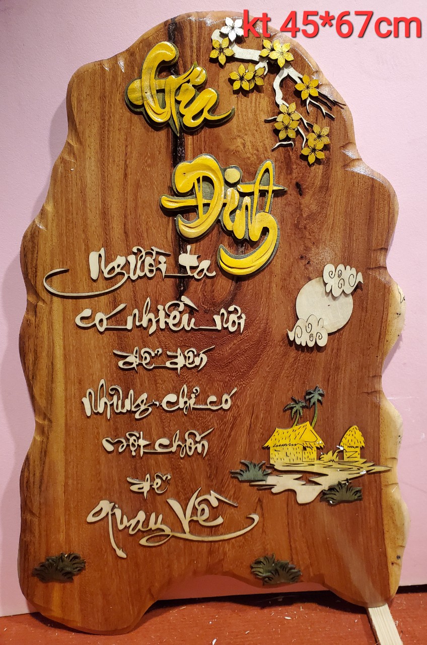 TRANH GỖ GHÉP - CHỮ THƯ PHÁP NGHỆ THUẬT