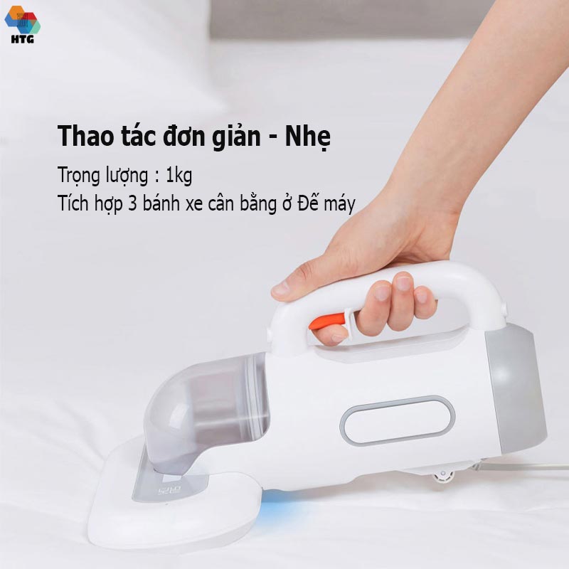 Máy hút bụi giường nệm Sawadaki KC301 diệt khuẩn chiếu xạ UV-C, áp lực 12000 Pa mạnh mẽ, tần số đập bụi 8000 lần/phút, công suất 400W, hàng chính hãng