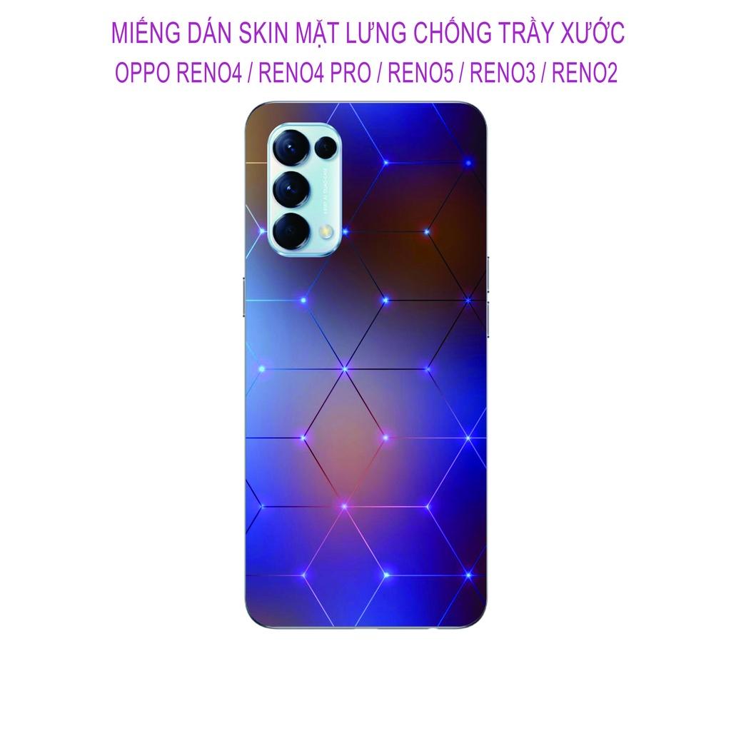 Miếng Dán Skin dành cho OPPO Reno 5 / Reno 4 / Reno 4pro / Reno 3 / Reno 2 / Reno 2F, 