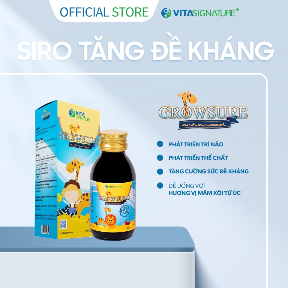 GROWSURE ENHANCED Siro Tăng Đề Kháng Vita Signature chai 100ml