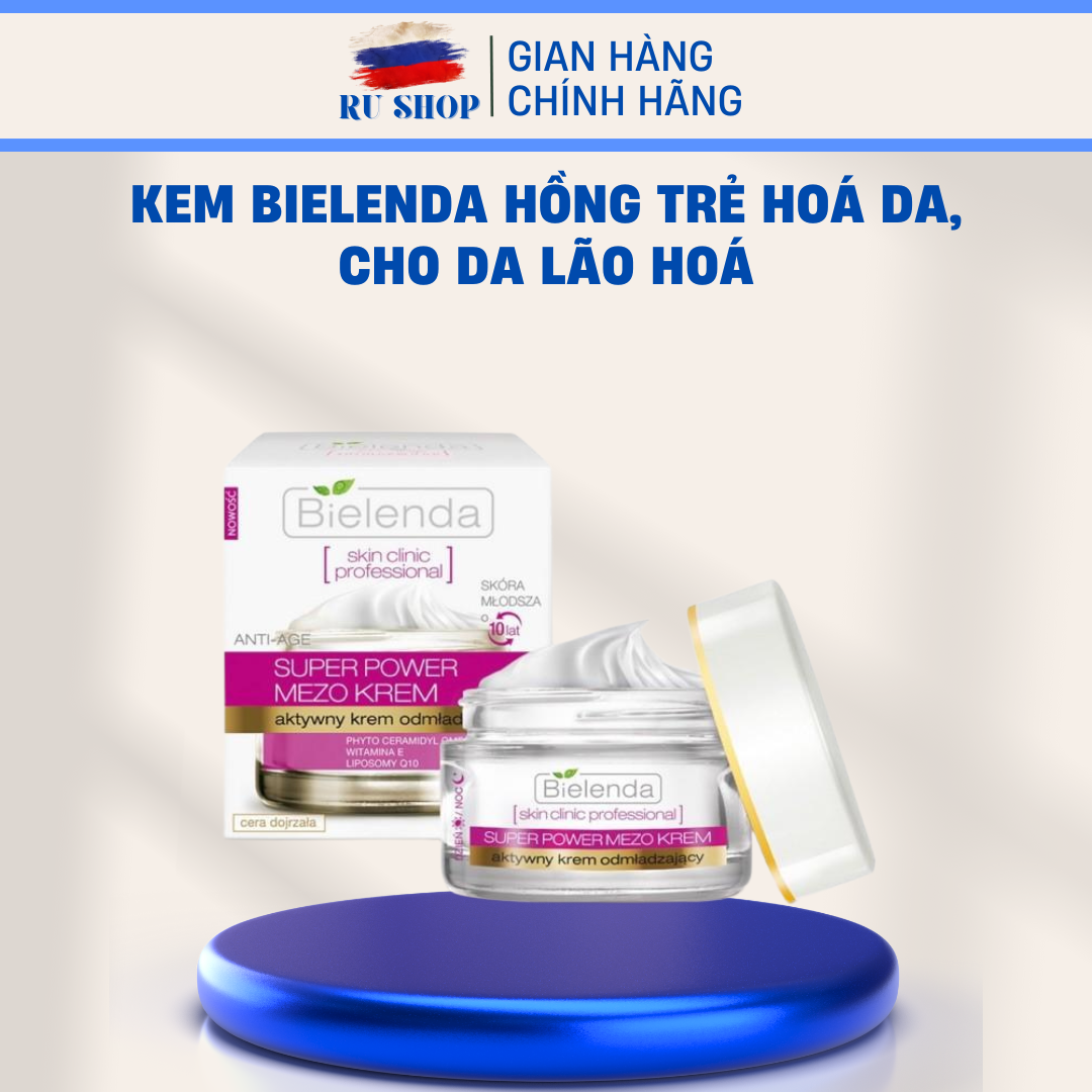Kem Bielenda hồng trẻ hoá da, cho da lão hoá