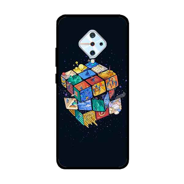 Ốp Lưng in cho Vivo S1 Pro/ Vivo V17 Mẫu Rubik Vũ Trụ - Hàng Chính Hãng