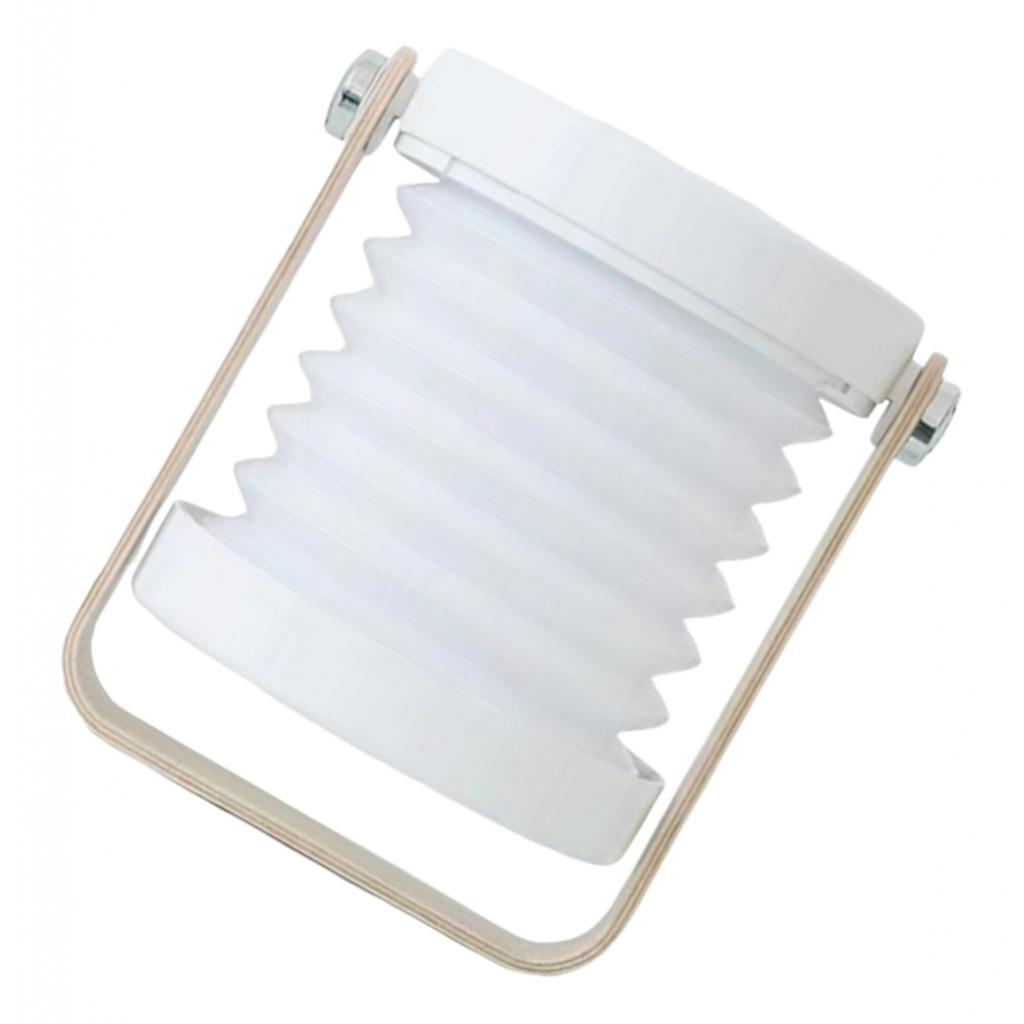 Creative Wooden Handle Portable Lantern Foldable Charging Table Light White