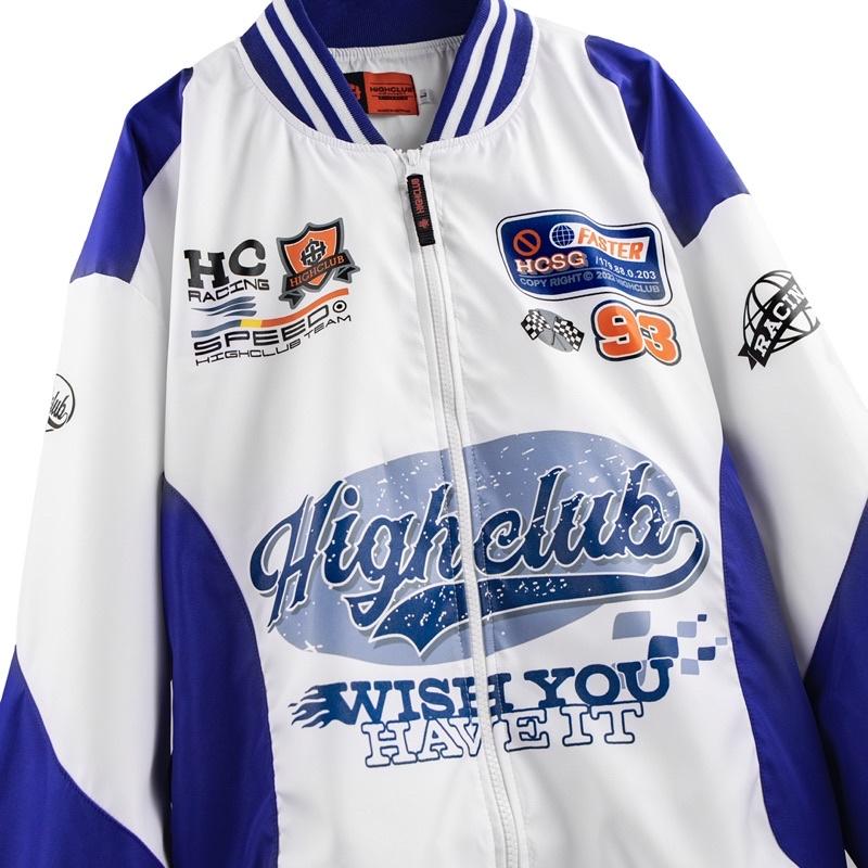 Áo Khoác HIGH-RACE Unisex Nam/Nữ Trắng/Xanh Dương Dù 2 Lớp - HIGHCLUB