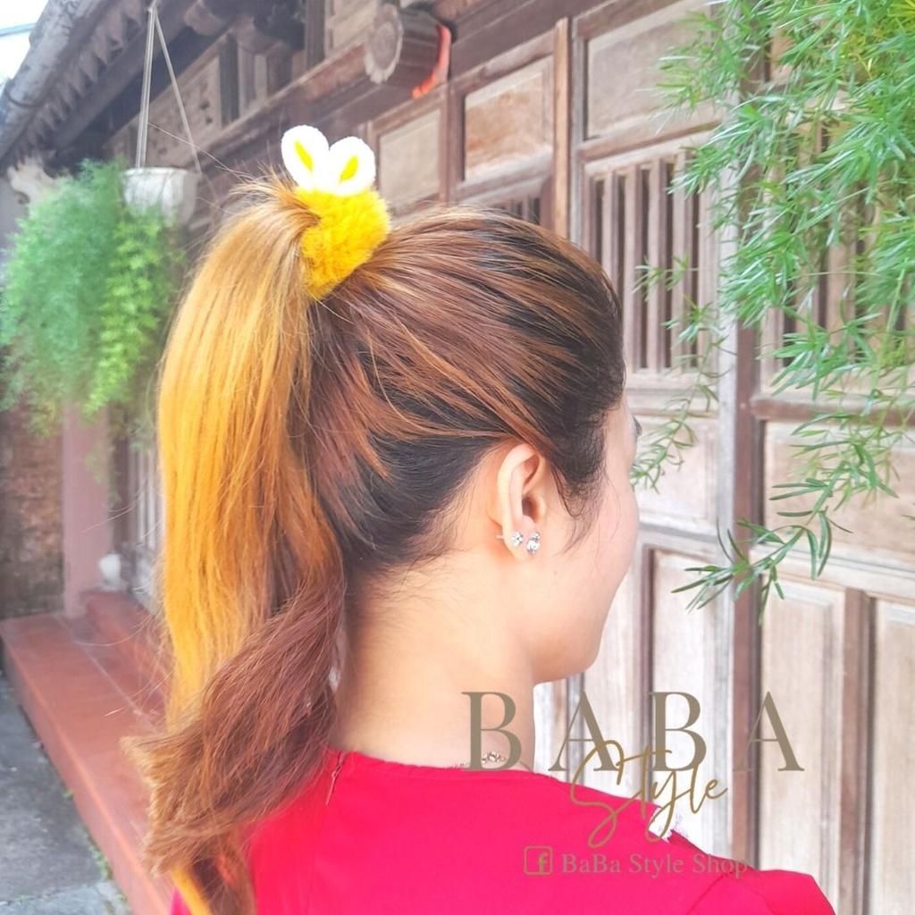 Dây Buộc Tóc Dây Cột TócLông Mịn Kiểu Dáng Tai Thỏ Phong Cách Hàn Quốc Thời Trang Thanh Lịch