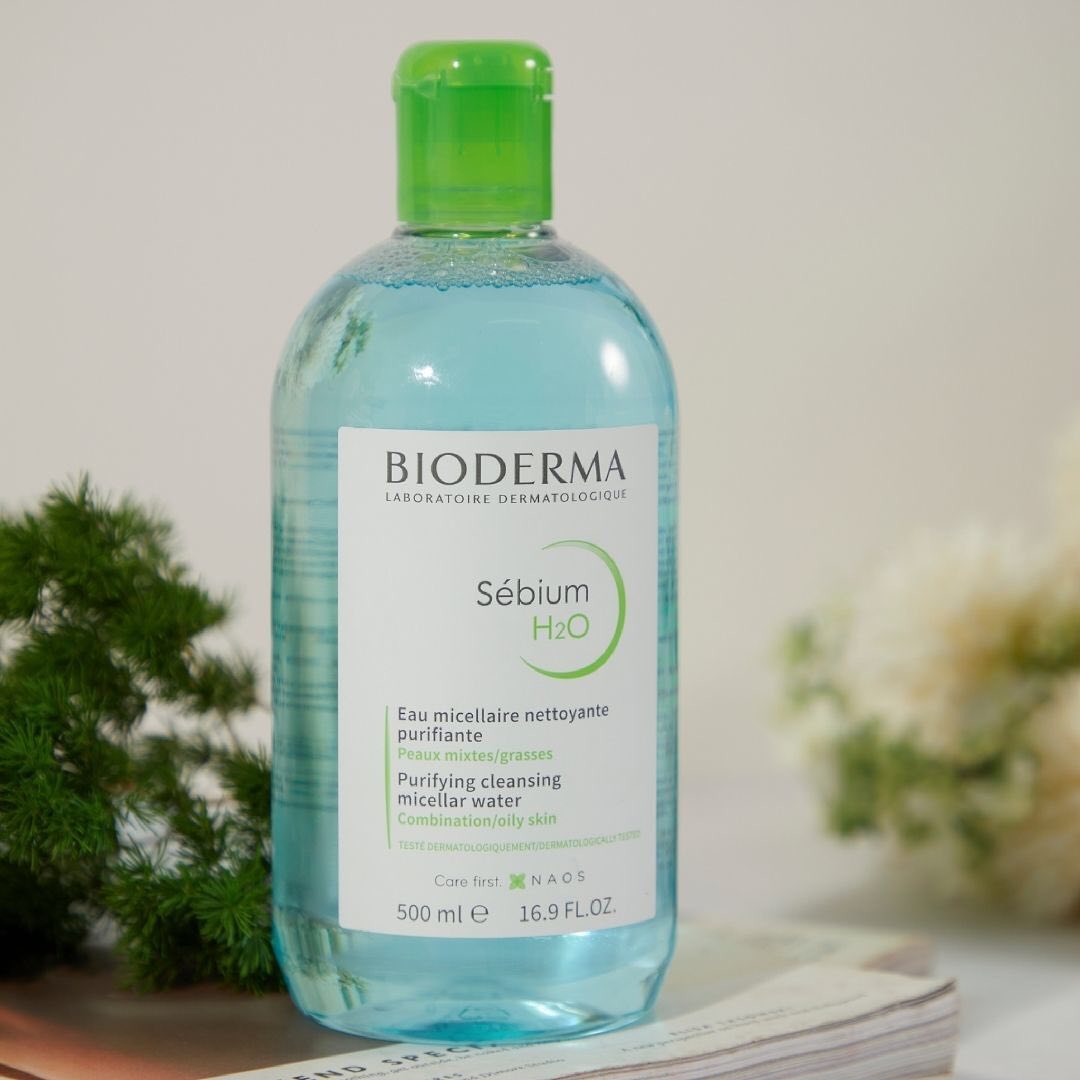 Dung Dịch Làm Sạch Và Tẩy Trang Công Nghệ Micellar Bioderma Sebium H2O + Tặng Kèm Túi Đựng Mỹ Phẩm Cao Cấp