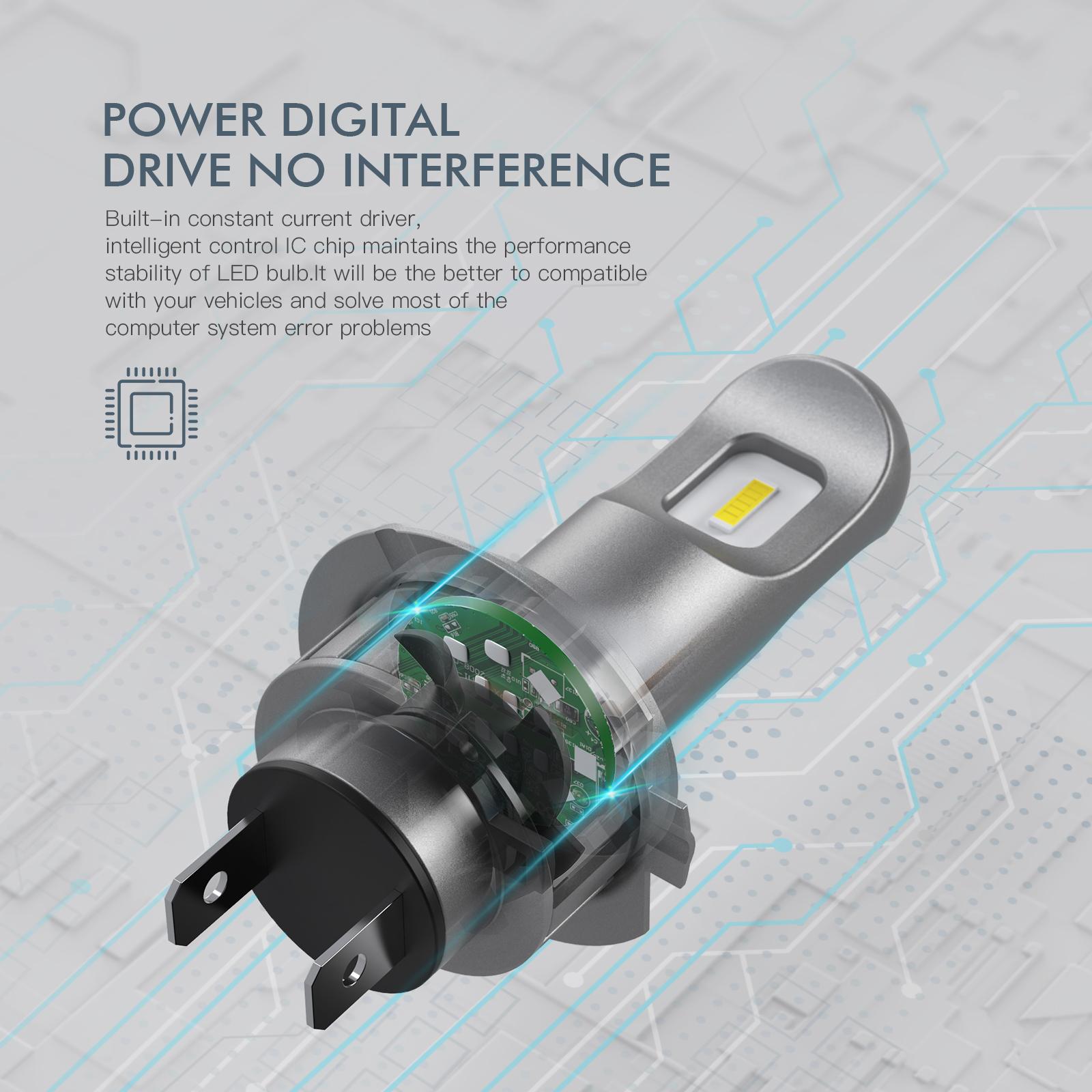 2x H7 LED Bulb Headlights Conversion Kit 50W 6000k Waterproof