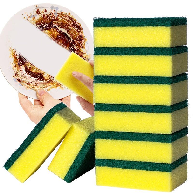 Miếng rửa chén đĩa _miếng rửa bat xanh vàng tiện dụng