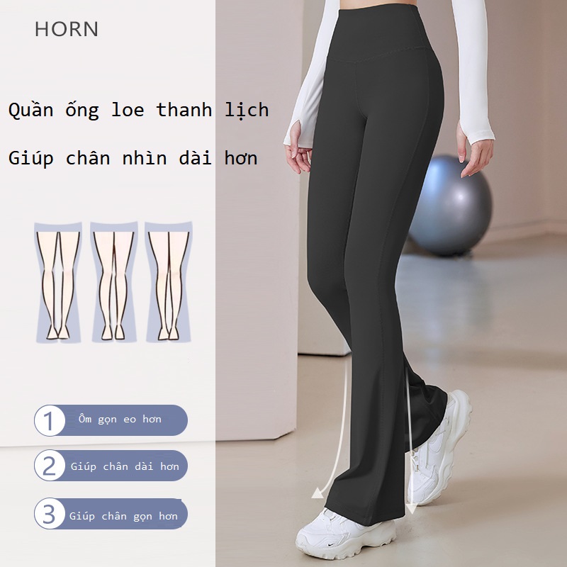 Quần ống loe nữ dáng dài, quần legging nữ kiểu ôm ống loe mặc nhà, đi chơi, đi tập đều được