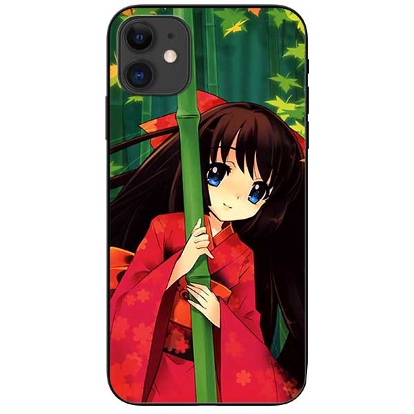 Ốp lưng dành cho Iphone 12 Mini mẫu Anime Cô Gái Kimono Đỏ