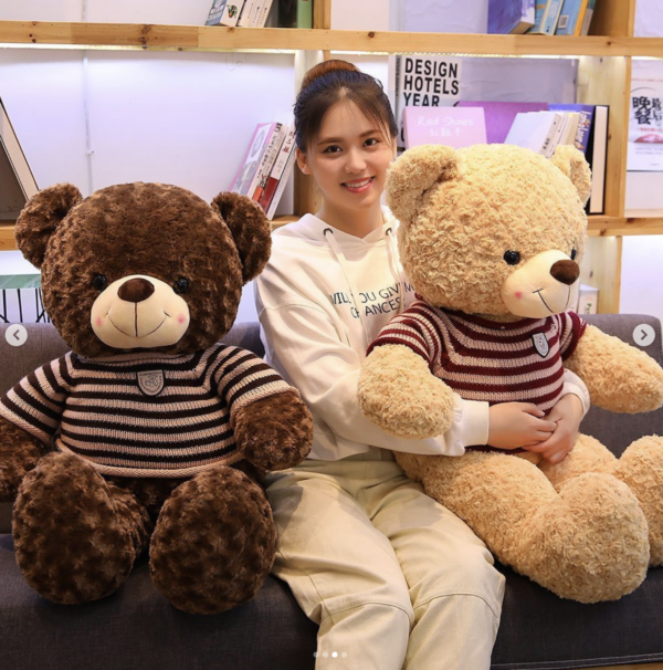 Thú nhồi bông Teddy mặc áo cute - Size từ 1m đến 1m7 - Quà tặng gấu bông teddy khủng lồ lông hoa cao cấp