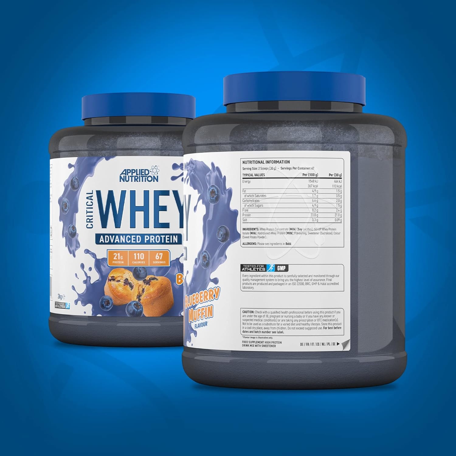 Applied Nutrition Critical Whey Protein Powder 2kg - Whey Protein BCAAs & Glutamine Hỗ Trợ Tăng Cơ Hiệu Quả Whey Mall