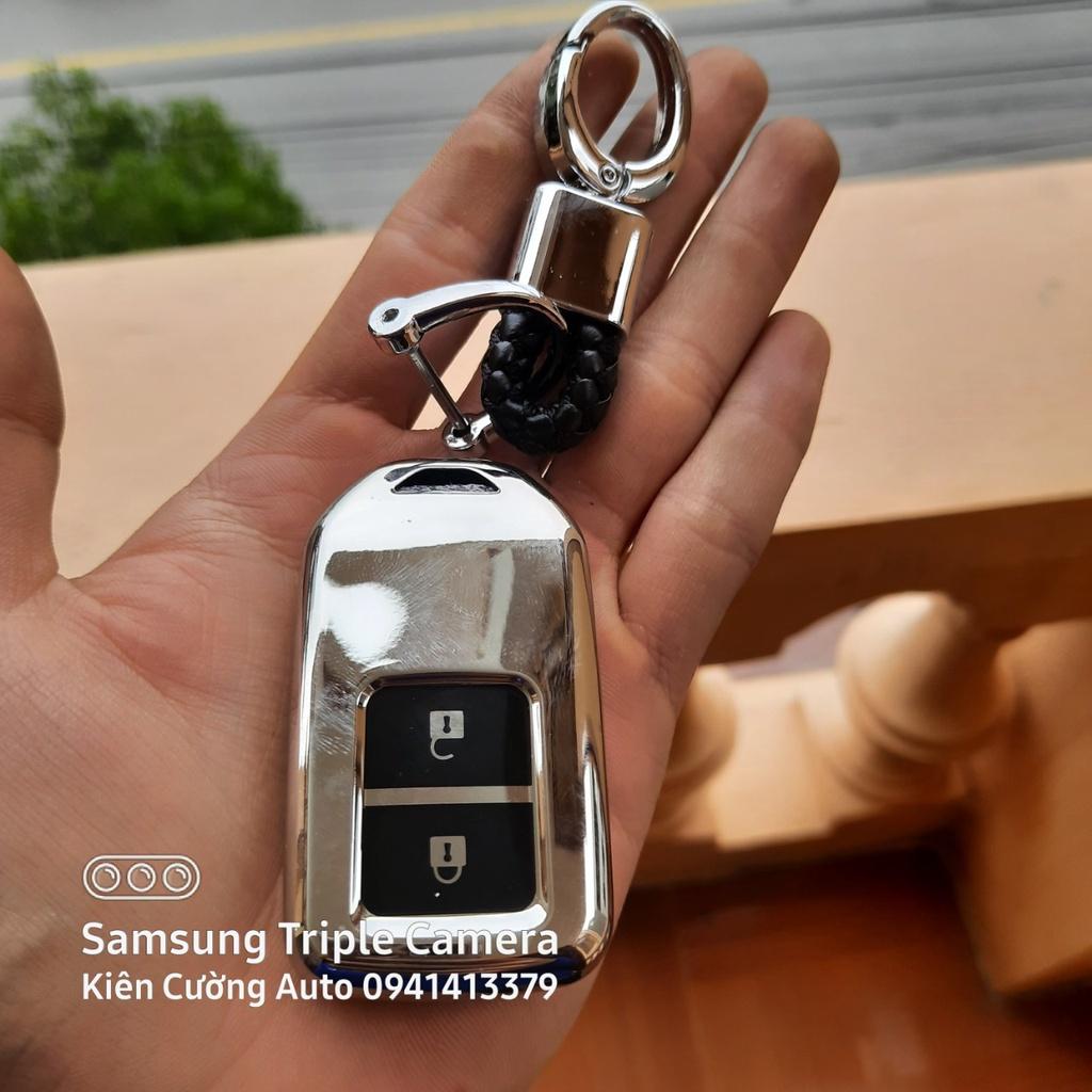 Bao chìa khoá ô tô HONDA 2 Nút silicon mạ crom Full hộp