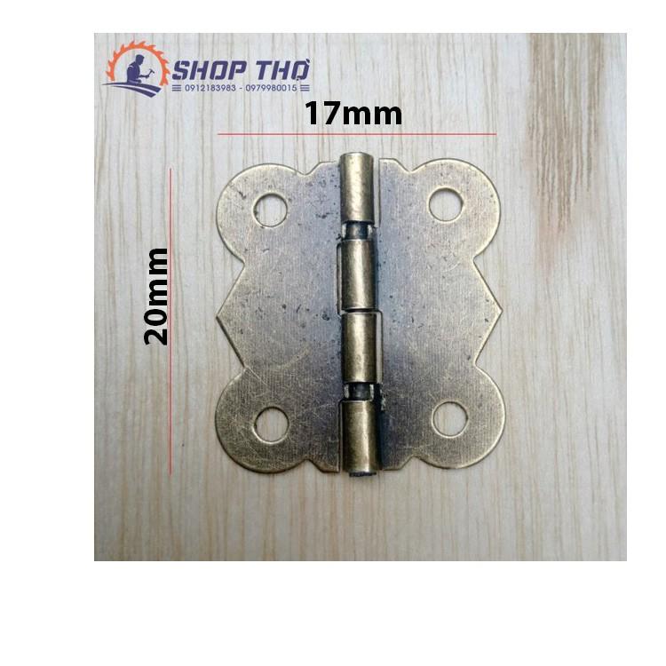Bản lề giả cổ D018 chuyên lắp hộp gỗ từ 2cm đến 4cm (set 10 cái cho từng mã)