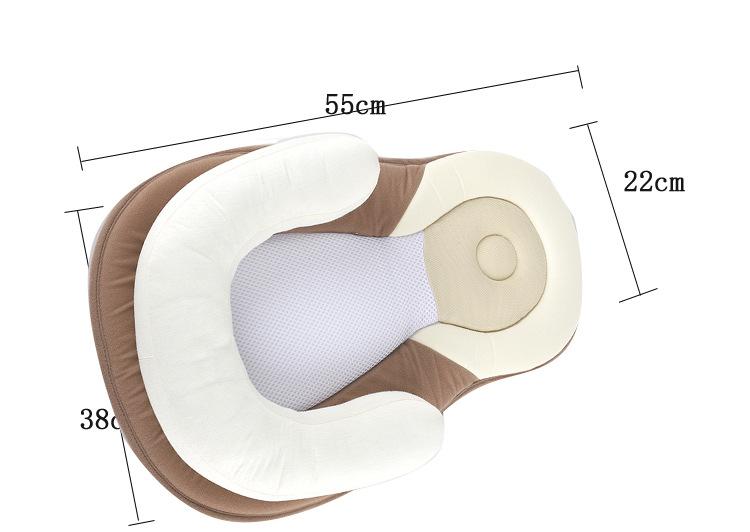 Gối Cho Bé Sơ Sinh Ngủ Hỗ Trợ Gối Lõm Hoạt Hình Cho Bé Đệm Ngăn Ngừa Phẳng Đầu Gối Em Bé Trào Ngược Giường