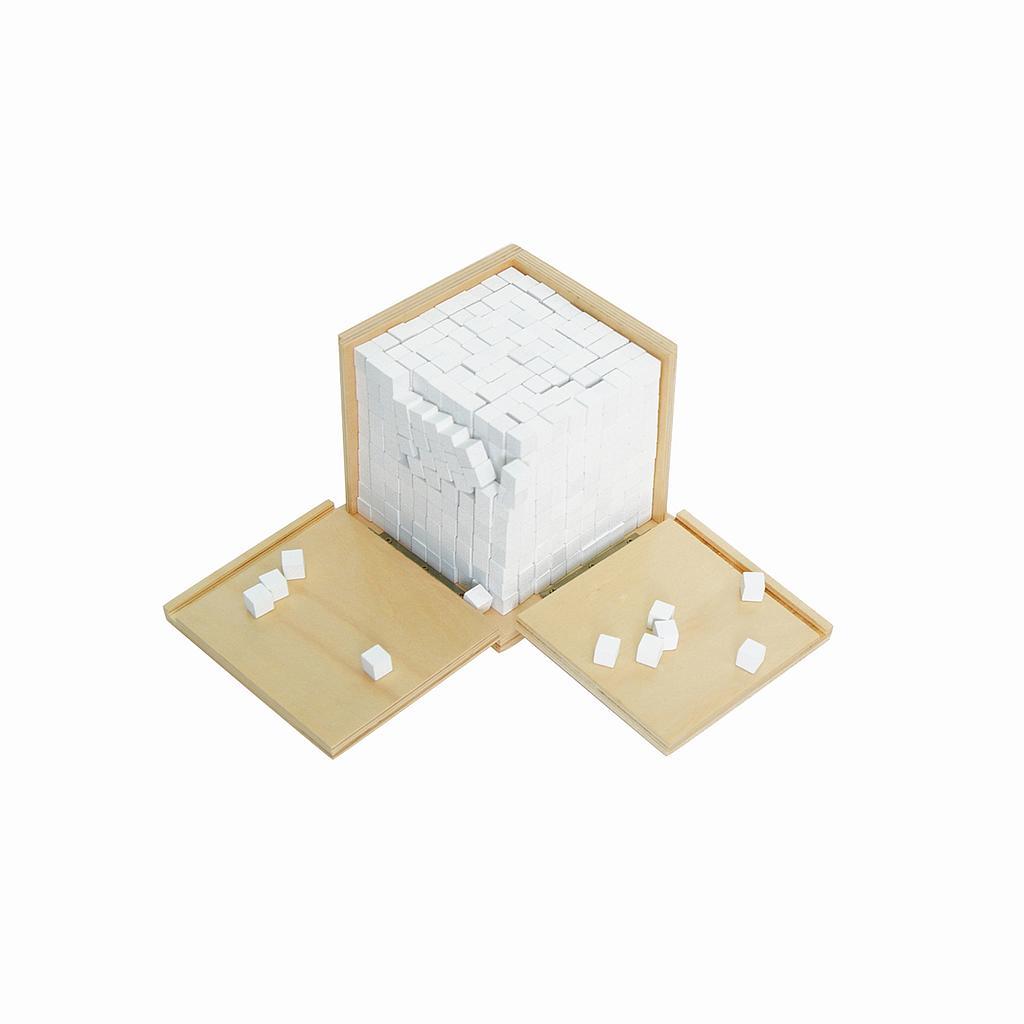 Đồ chơi trẻ em Oreka Montessori Hộp tính thể tích hình lập phương với 1000 khối - 0560800