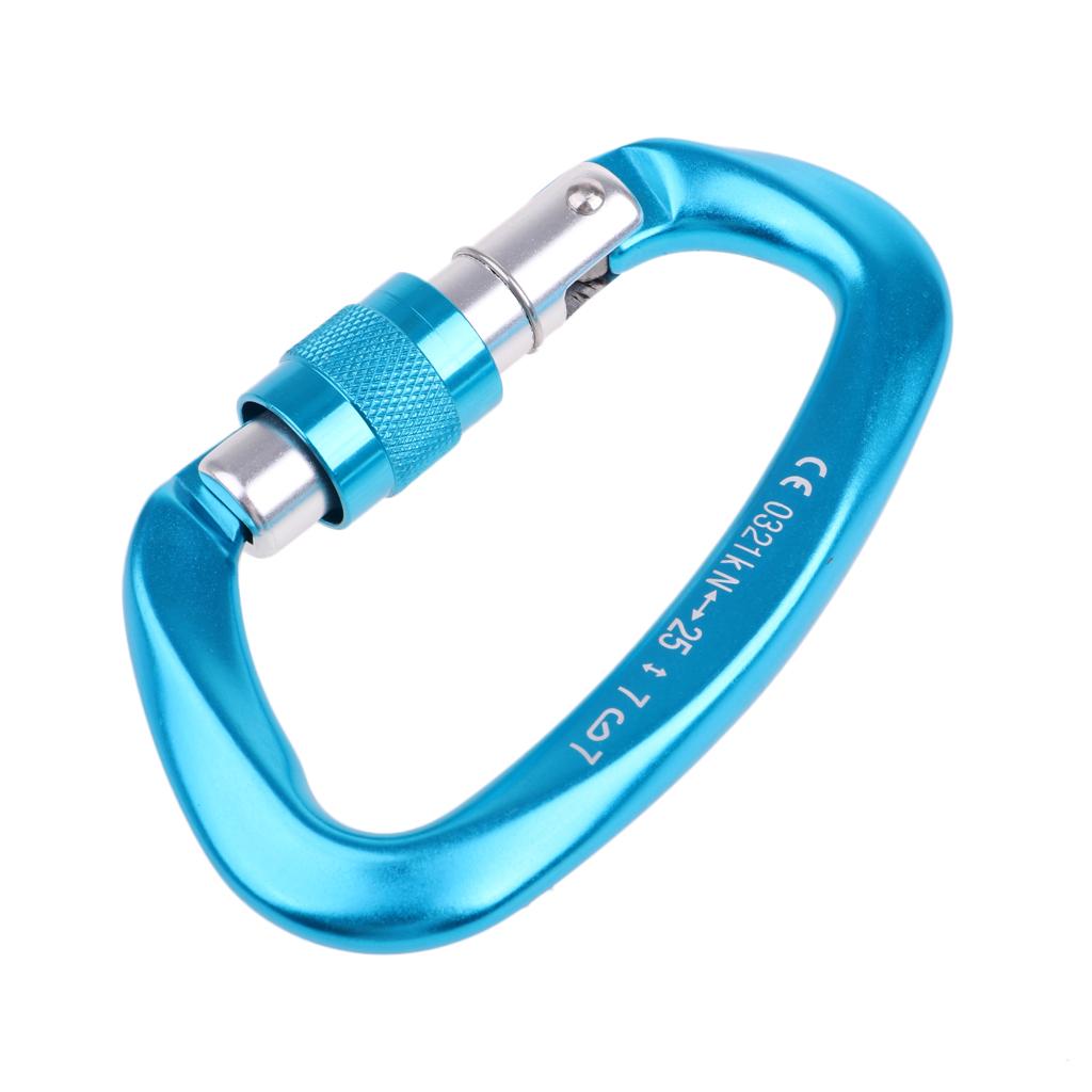 Outdoor Aluminum Alloy Rock Climbing Hiking Screw Locking Carabiner