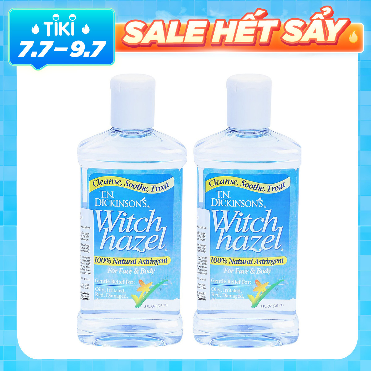 Combo 2 Chai Nước Cân Bằng Witch Hazel T.N.Dickinson's Witch Hazel Astringent (237ml/Chai) - 4201