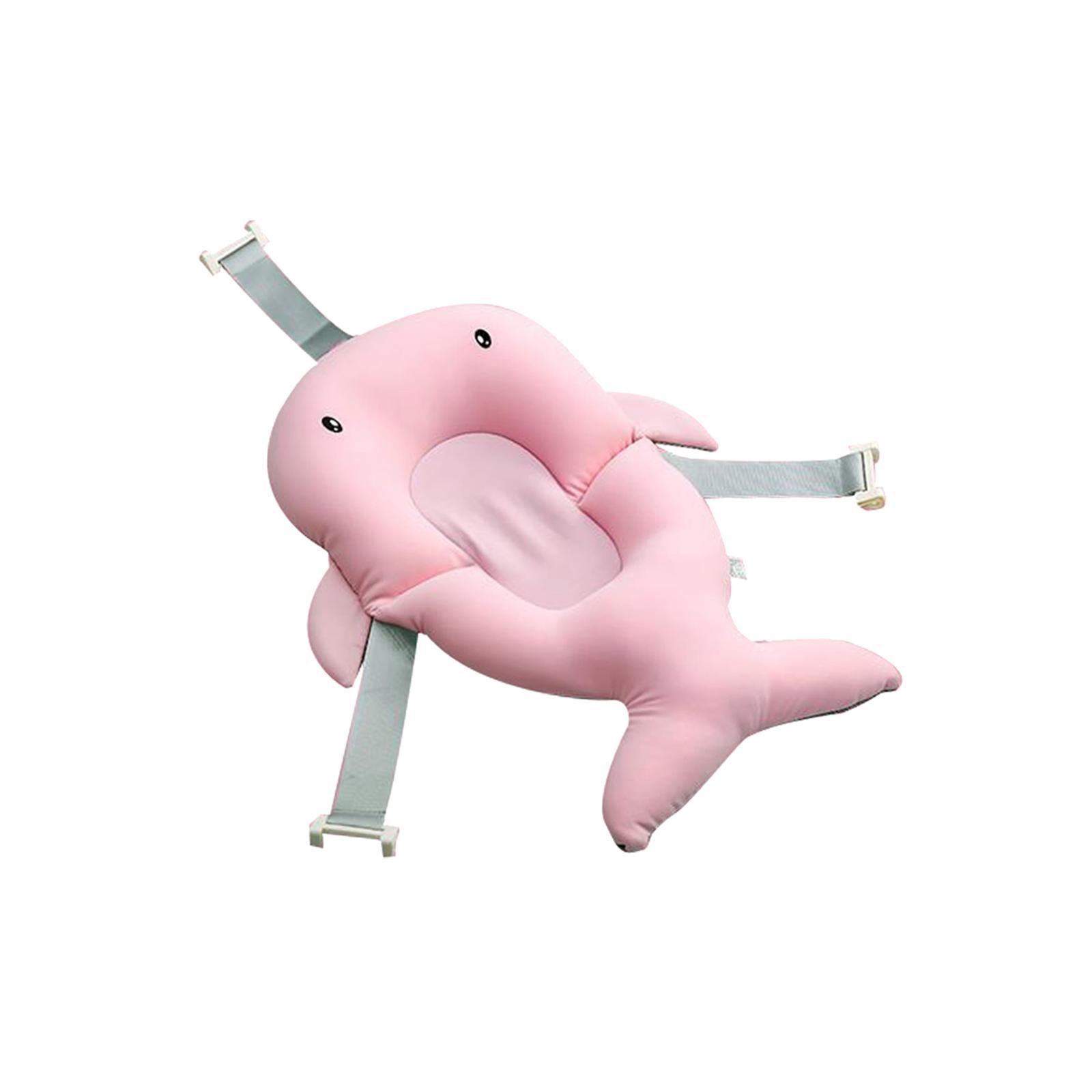 Baby Bath Tub Pad Adjustable Non Slip for Toddlers Bathing Pink