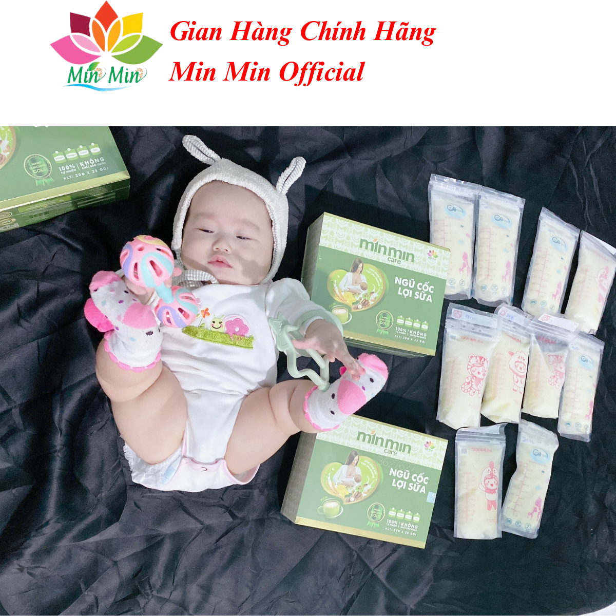 Ngũ Cốc Lợi Sữa Min Min Care 38 Hạt _ Chuyên Lợi Sữa và Phụ Hồi Sức Khỏe Sau Sinh (1 Hộp 500Gr)