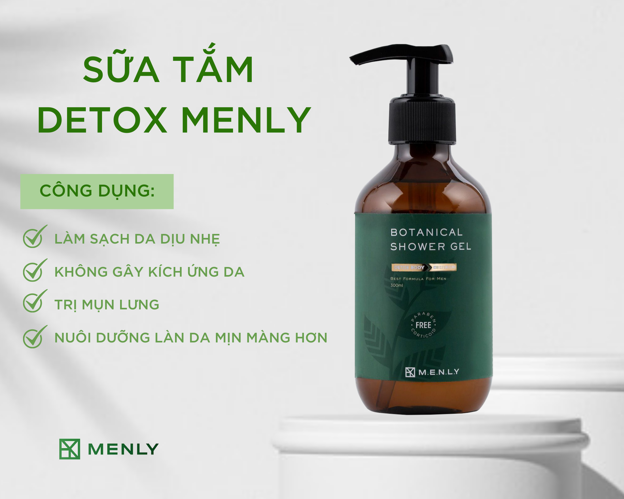 Sữa Tắm cho nam Menly 300ml