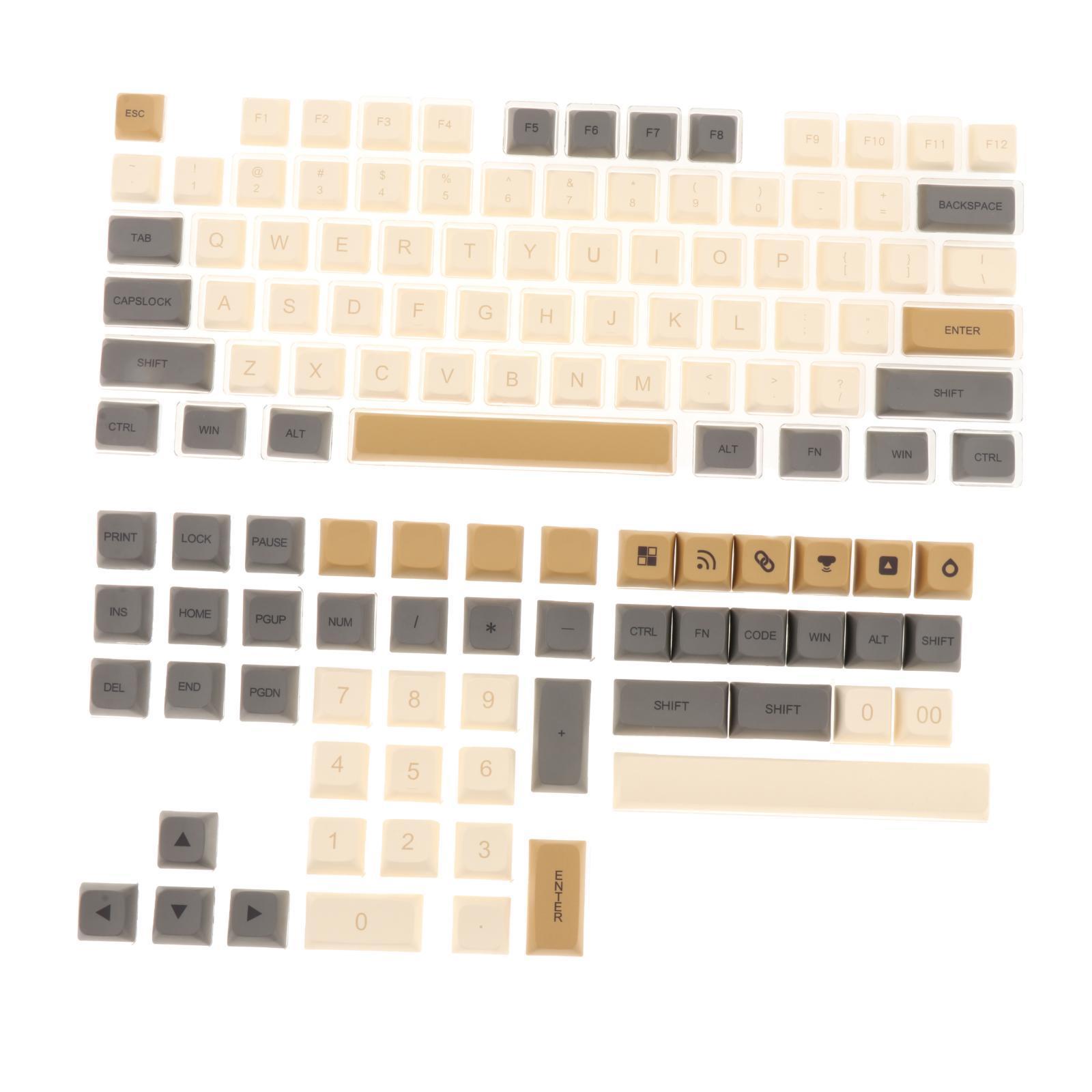 125 Keys PBT Xda Waterproof Dustproof for Laptop Desktop