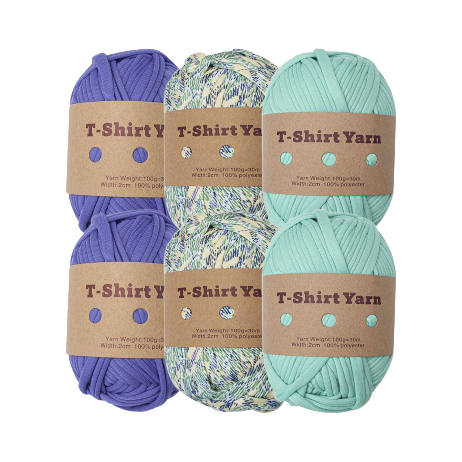 6Pcs T Shirt Crocheting Tube Giant Yarn for Blanket Macrame Pillow