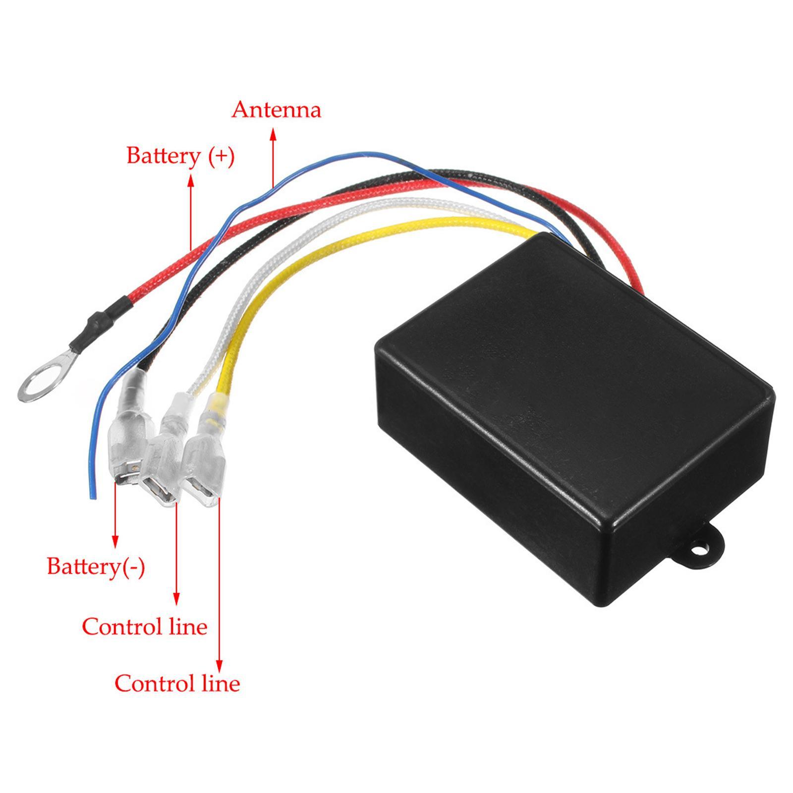 Remote Winch 50ft 12V Control Switch Set Smart for SUV Car Blue