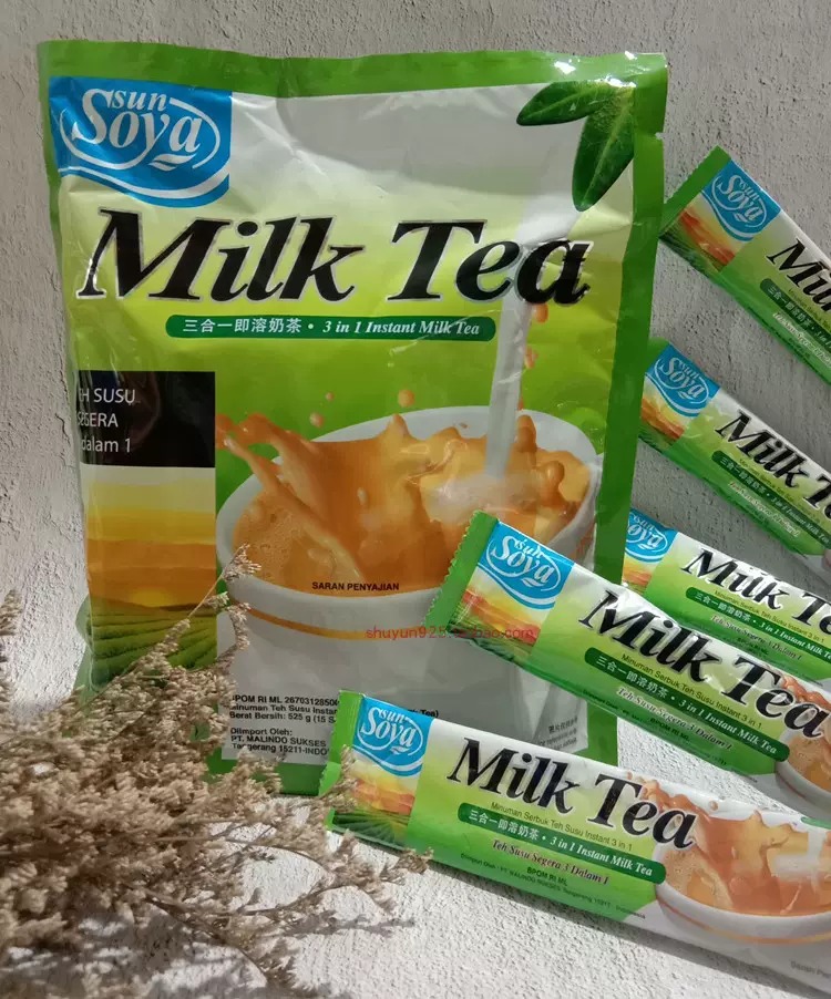 Trà sữa gói Malaysia SunSoya/ Trà sữa hòa tan 3 trong 1/ Trà sữa nhập khẩu/ Trà sữa tự pha - Vị Truyền thống/ 3 in 1 milk tea