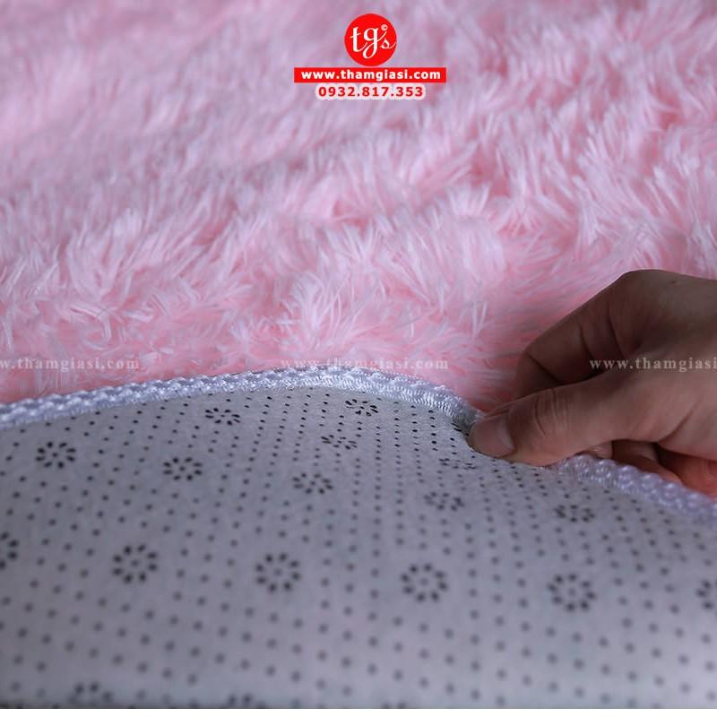 Thảm Lông Xù Màu Hồng Nhạt | 100x160cm | Thảm Trang Trí Phòng Khách - Phòng Ngủ - Thảm Trải Sofa - Thảm Dành Cho Bé