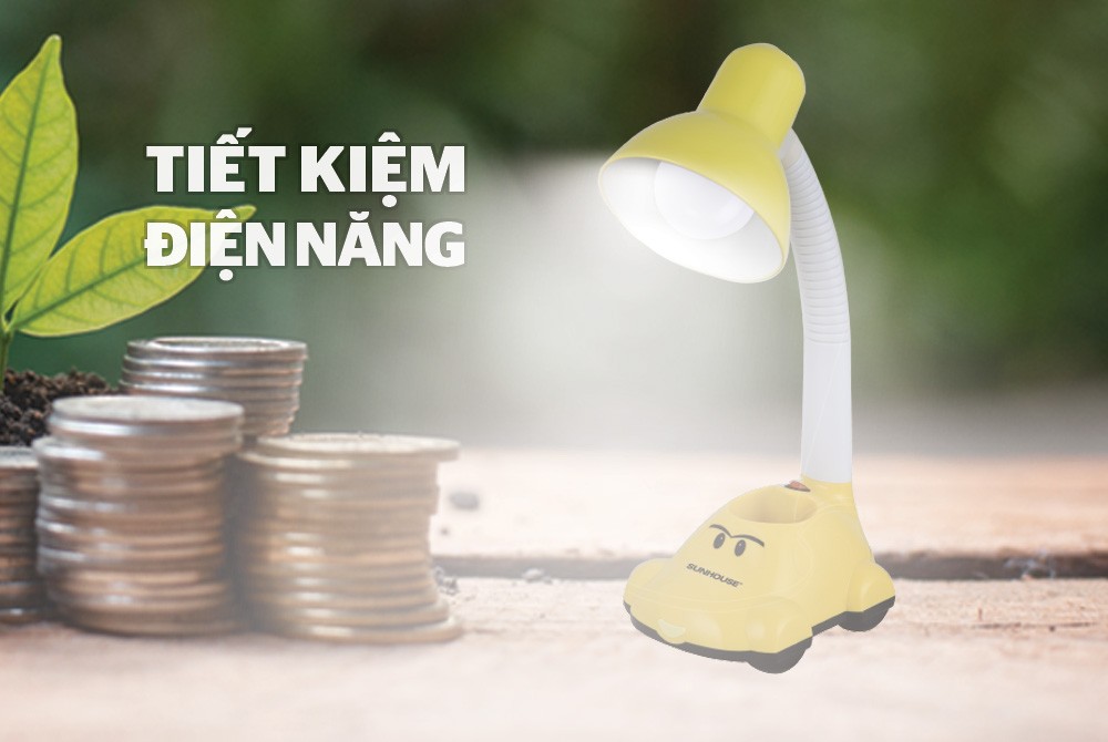 Đèn Bàn Sunhouse SHE-19LED-A6 Kèm Bóng Đèn Led - Chính Hãng